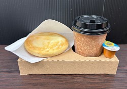 Takeout ホットコーヒー、チーズホットク